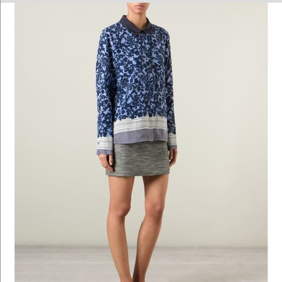 Tory Burch Tops - • Tory Burch • Flower Print Silk Button Down Shirt
